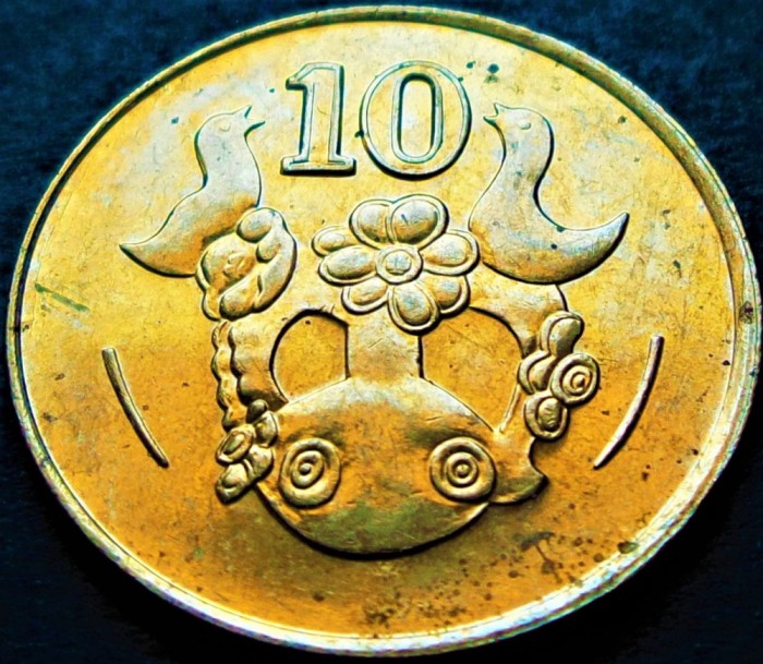 Moneda exotica 10 CENTI - CIPRU, anul 1994 * cod 1097 B