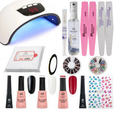 Kit 3 Oje Semipermanente Gel Color, Nail Art, Lampa UV Oranjollie