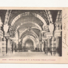 FV3-Carte Postala- FRANTA - Lyon - Crypte de la Basilique N.D. , circulata 1901