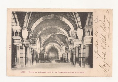 FV3-Carte Postala- FRANTA - Lyon - Crypte de la Basilique N.D. , circulata 1901 foto