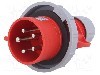 Conector alimentare AC, IEC 60309, IP67, 32A, 400V AC, 5 pini, PCE - 70252-6