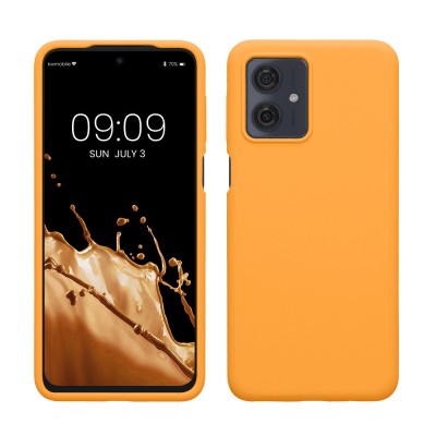 Husa Kwmobile pentru Motorola Moto G54, Portocaliu, Silicon, KWM000022NF007C foto