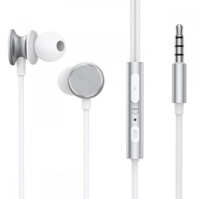 Casti cu Fir si Microfon JoyRoom JR-EW03, 1.2m Jack 3.5mm - Alb foto