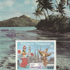 Polynesia 1983 Expo Bangkok 83,colita dantelata,MNH,Bl.8