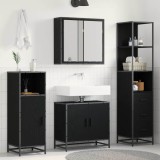 Cumpara ieftin Set de mobilier pentru baie 3 buc. Stejar Negru Lemn prelucrat