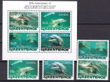 Samoa 1997 fauna marina delfini MI 860-63 + bl.62 MNH, Nestampilat