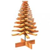 Cumpara ieftin Brad de Craciun decorativ, maro ceruit, 100 cm, lemn pin masiv