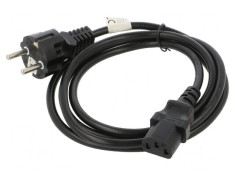 Cablu CEE 7/7 mufa IEC C13 mama PVC 1,8m negru foto