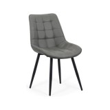 Scaun living si bucatarie BUC 206P, piele ecologica, picioare metalice, 120 kg