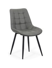 Scaun living si bucatarie BUC 206P, piele ecologica, picioare metalice, 120 kg
