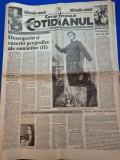 Ziarul cotidianul 28 -29 noiembrie 1992 - ghita muresan baschet , poster formatia timpuri noi