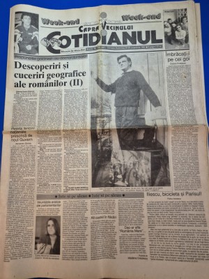 ziarul cotidianul 28 -29 noiembrie 1992 - ghita muresan baschet , poster formatia timpuri noi foto