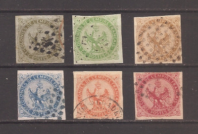 Franta 1859-1865 - Vultur - H&amp;acirc;rtie colorată, stampilat (VEZI DESCRIEREA) foto