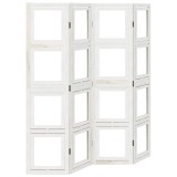 Cumpara ieftin Paravan camera 4 panouri, alb, lemn masiv paulownia