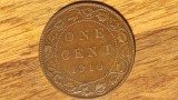 R08 Canada - moneda de colectie bronz - 1 cent 1910 Edward VII - XF - superba !, America de Nord