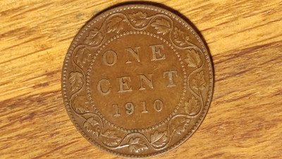Canada - moneda de colectie bronz - 1 cent 1910 Edward VII - XF - superba ! foto