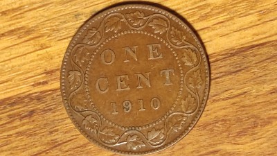 R08 Canada - moneda de colectie bronz - 1 cent 1910 Edward VII - XF - superba ! foto
