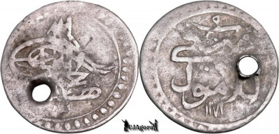 1766 (1171AH 9), AR Para - Mustafa al III-lea - Islambul - Imperiul Otoman foto