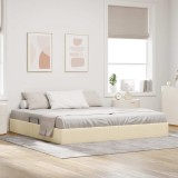Cumpara ieftin Cadru de pat otoman cu depozitare Creme 200 x 200 cm tesatura