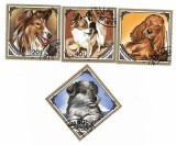 Mongolia - Caini, 1984 - valori obliterate