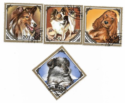 Mongolia - Caini, 1984 - valori obliterate foto