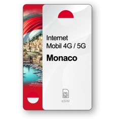eSIM Internet Monaco, valabil 7 zile, trafic 1 GB, Standard