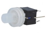 Comutator Tastatură DPDT cu LED Incolor THT