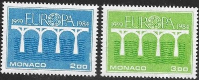 C2590 - Monaco 1984 - Europa 2v. neuzat,perfecta stare foto