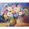 Tablou cu flori pictat manual, Parfum de sarbatoare, 70x50cm ulei pe panza, Constantin Feraru