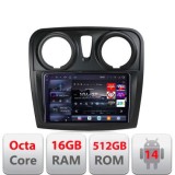 Navigatie Dacia Sandero Logan Lodgy 2012-2020 Edotec Kit-sandero 8 core QLED 2K 16+512 360 Android Waze USB Navigatie Internet Youtube Radio CarStore