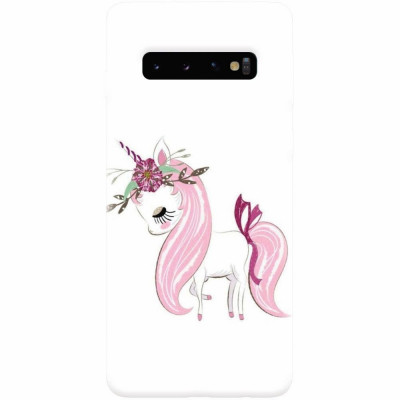 Husa silicon personalizata pentru Samsung Galaxy S10 Plus, Unicorn foto