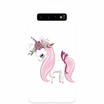 Husa silicon personalizata pentru Samsung Galaxy S10, Unicorn foto