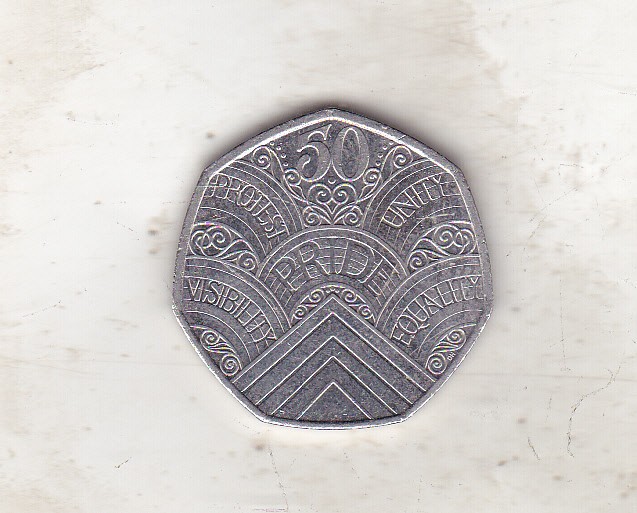 bnk mnd Anglia Marea Britanie 50 pence 2022 Pride