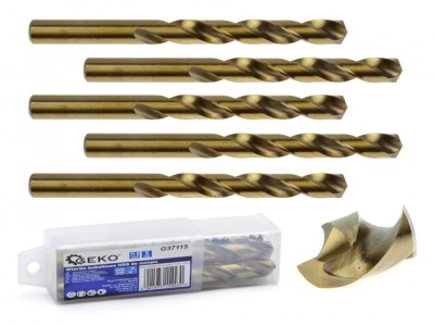 Set burghie pentru metal cu cobalt 11,5mm HSS 5 piese, GEKO G37115 foto