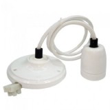 PENDUL TAVAN PORTELAN SOCLU E27 - ALB, V-TAC