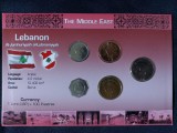 Seria completata monede - Liban 1996-2012, 5 monede, Asia