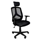 Cumpara ieftin Scaun de birou, Malatec, rotativ, functie tilt, plasa, negru, max 100 kg, 61x61x125/135 cm, Isotrade