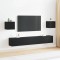 vidaXL Set de 6 piese pentru cabinet TV - montat pe perete, lemn de stejar negru 3393241