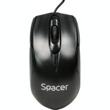 MOUSE SPACER cu fir optic USB 800 dpi 3/1 negru SPMO-M11