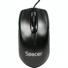 MOUSE SPACER cu fir optic USB 800 dpi 3/1 negru SPMO-M11 foto