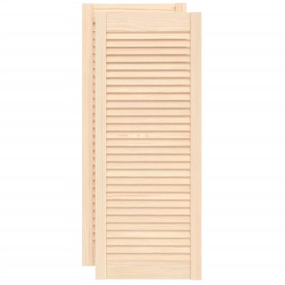 Usi de dulap design lambriu 2 buc. 99,3x39,4 cm lemn masiv pin foto