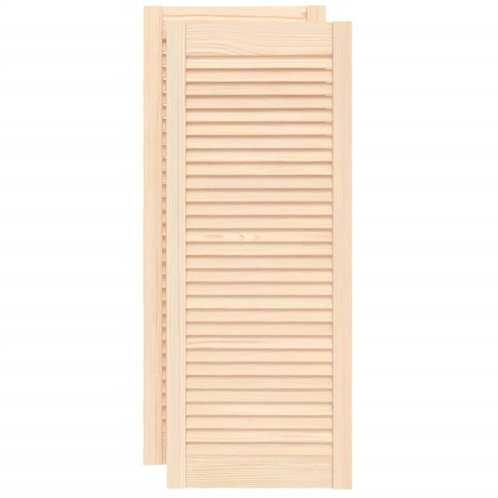 Usi de dulap design lambriu 2 buc. 99,3x39,4 cm lemn masiv pin