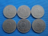 LOT 10 FORINT ANI DIFERITI 6 BUCATI-UNGARIA