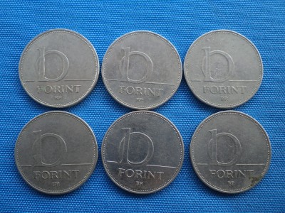LOT 10 FORINT ANI DIFERITI 6 BUCATI-UNGARIA foto