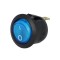 Intrerupator Rocker rotund SPST ON-OFF Albastru cu led 12V 20A IP20 KCD1-8
