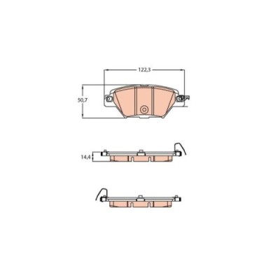 Placute frana Mazda Cx-9 (Tc), 2.5 T AWD (TC4W), punte spate, cu indicator uzura acustic, TRW foto