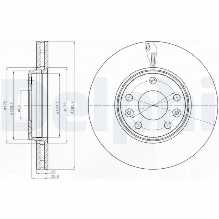 DELPHI BG4264 Disc frana