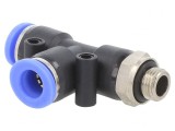 Racord Push-in T cu Ramificație G 1/8, 0,95-15 bar