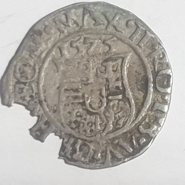 Ungaria 1 denar 1575 kb argint Maximilian ll