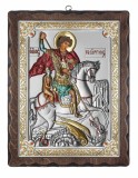 Icoana Sfantul Gheorghe lemn 12x15 cm